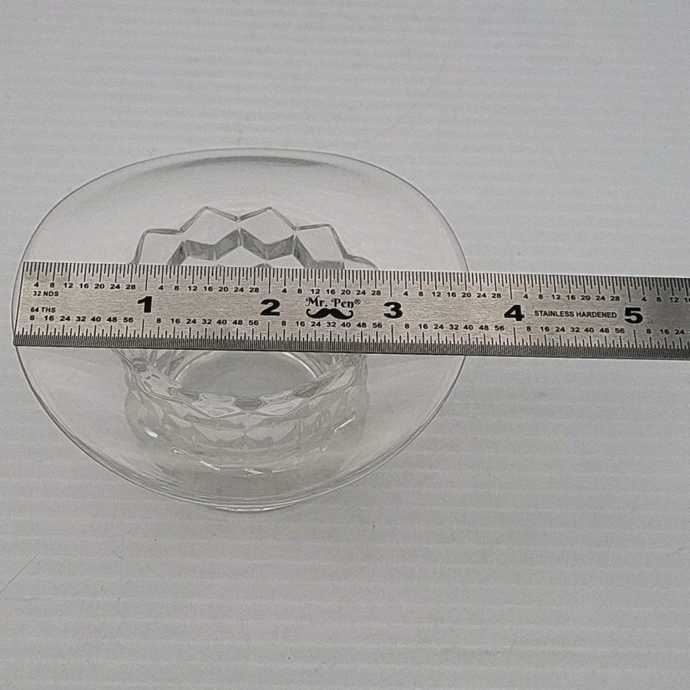 Fenton & Fostoria Diamond‎ & Daisy & Button Top Hat Figurine Trinket Bowls